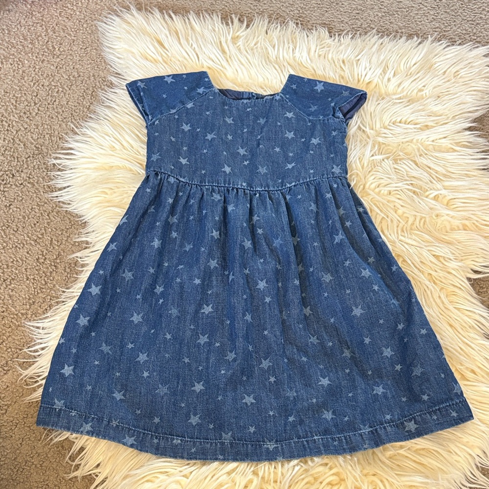 Gap girls star print denim dress